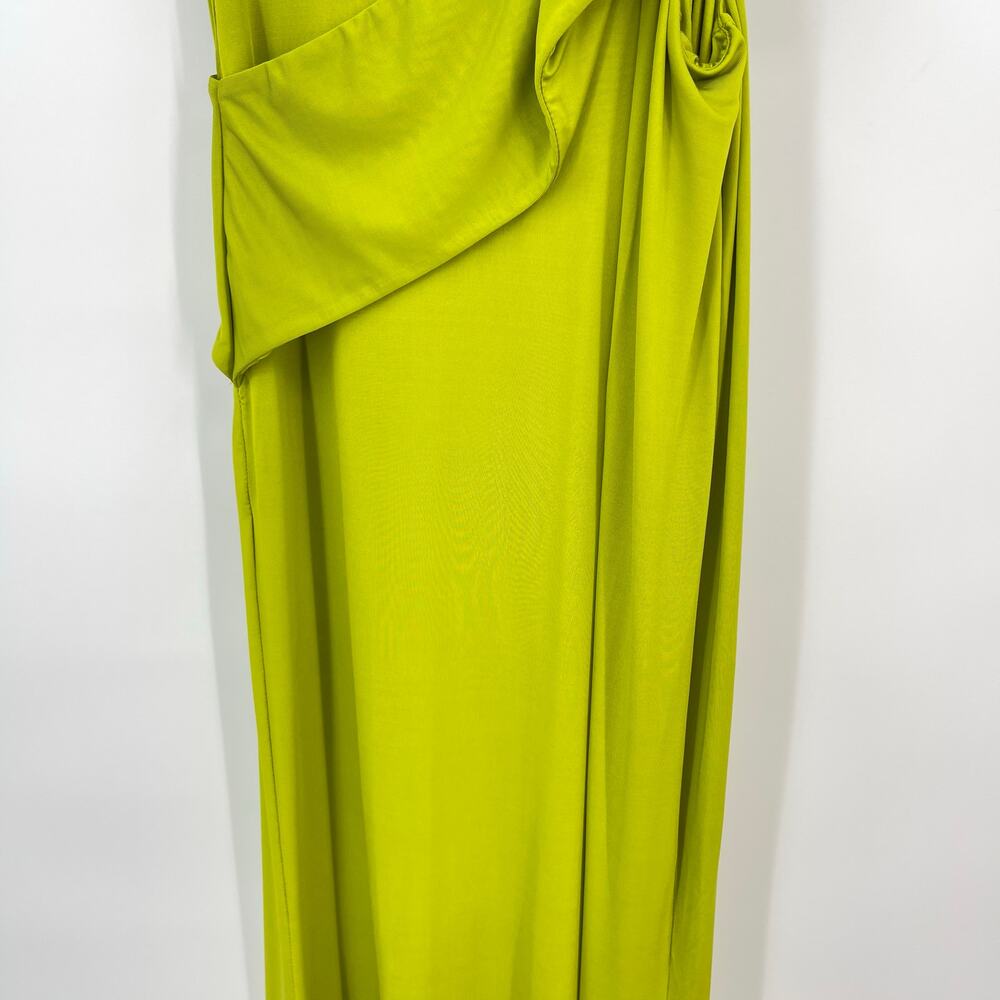 NBD | NWT The Evanna Gown in Green Chartreuse Belted Jersey Maxi Dress XXS - Picture 8 of 16
